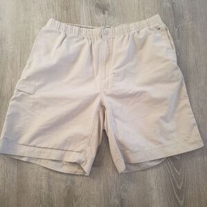 Columbia Sportswear Cargo Shorts Mens XL 32" Khaki Tan Outdoor Hiking Pockets